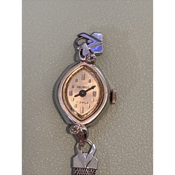 Vintage Helbros Watch Women Manual Wind Wrist Watch For Parts Or Repair - Picture 2 of 3